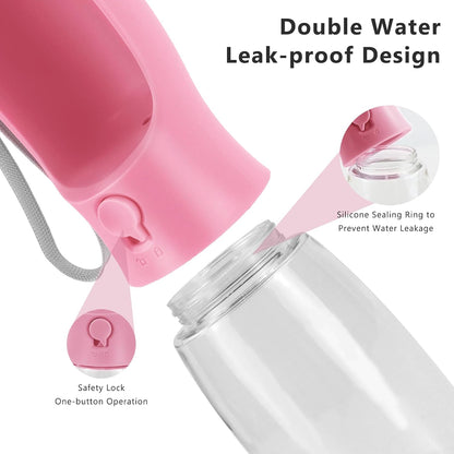 Wagging Gadget Portable – Leak Proof Dog Water Bottle and Food Container